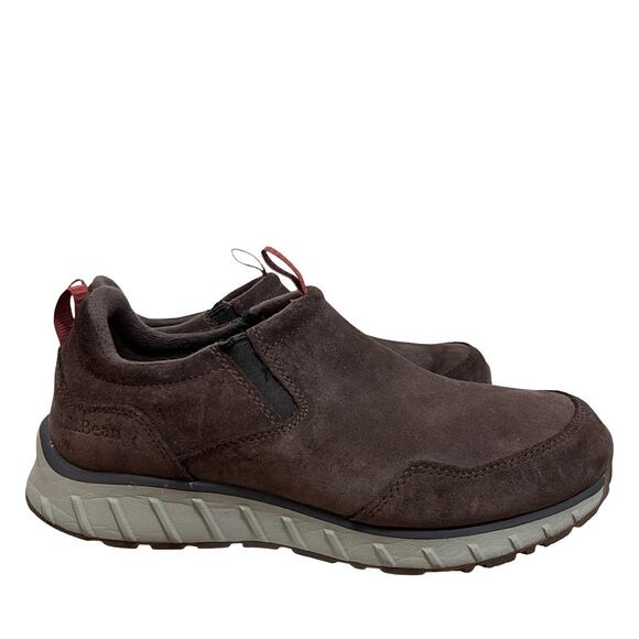 LL Bean Suede Waterproof Insulated Snow Sneaker Mens 9.5 WIDE Slip On Shoes - Picture 1 of 11